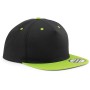 5 Panel Contrast Snapback Cap Black / Lime Green One Size