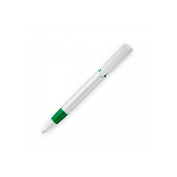 Ball pen S40 Grip hardcolour - White / Green