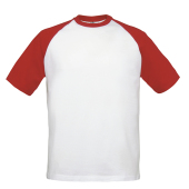 T-Shirt Base-Ball - White/Red - M