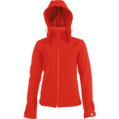 Ladies' detachable hooded softshell jacket Red 4XL