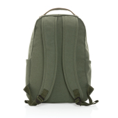 Impact AWARE™ 16 oz. recycled canvas laptop rugzak, groen