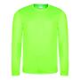 AWDis Cool Long Sleeve Wicking T-Shirt, Electric Green, L, Just Cool