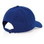 Impact 6 panel 280gr Recycled cotton cap with AWARE™ tracer, blue