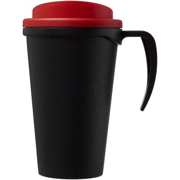 Americano® Grande 350 ml insulated mug - Solid black/Red