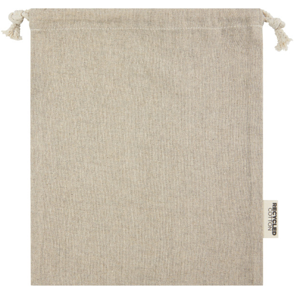Pheebs 150 g/m² GRS recycled cotton gift bag medium 1.5L - Heather natural