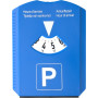 Kunststof 2-in 1 parkeerkaart Teddie kobaltblauw