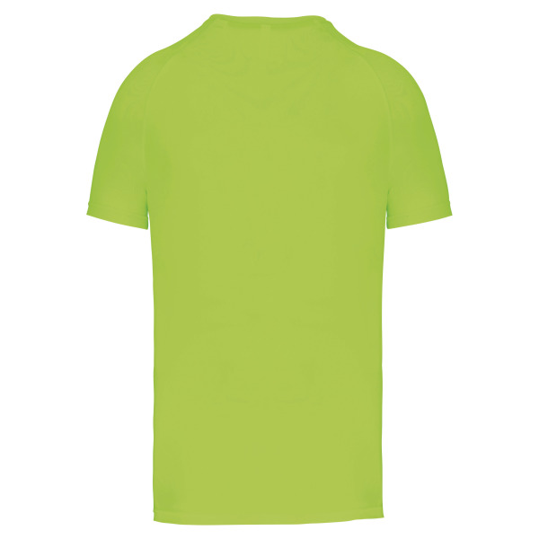 Gerecycled herensport-T-shirt met ronde hals Lime XS