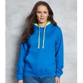 AWDis SuperBright Hoodie, Sapphire Blue/Electric Yellow, XL, Just Hoods