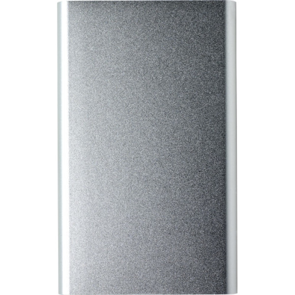 Aluminium powerbank zilver