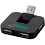 Gaia 4 poorts USB hub - Zwart
