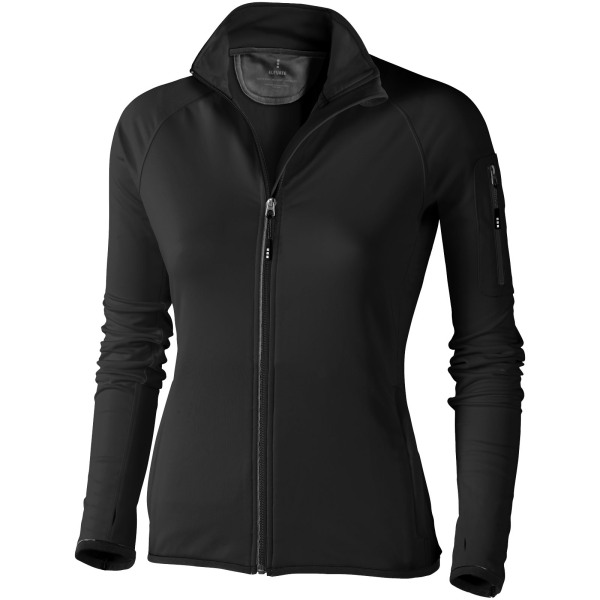 Mani women's performance full zip fleece jacket - Solid black - S