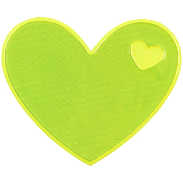 RFX™ S-12 heart M reflective PVC sticker - Yellow