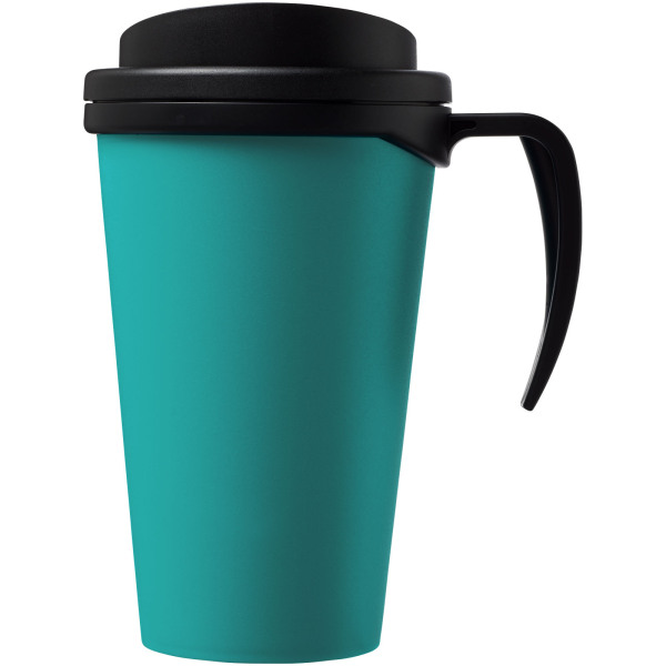 Americano® Grande 350 ml insulated mug - Aqua blue/Solid black