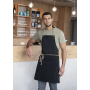 LS 40 Bib Apron New-Nature , from sustainable material , 65 % GRS Certified Recycled Polyester / 35 % Conventional Cotton - black - Stck