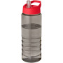 H2O Active® Eco Treble 750 ml drinkfles met tuitdeksel - Charcoal/Rood