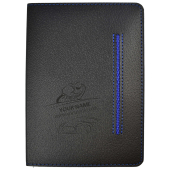 Kenteken-/rijbewijsetui 1117, zwart - blauw