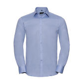 Men's LS Herringbone Shirt - Light Blue - 3XL