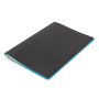 Softcover PU notebook with coloured edge, light blue