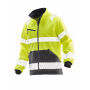 Jobman 1190 Hi-vis windblocker jacket geel/zwart xs