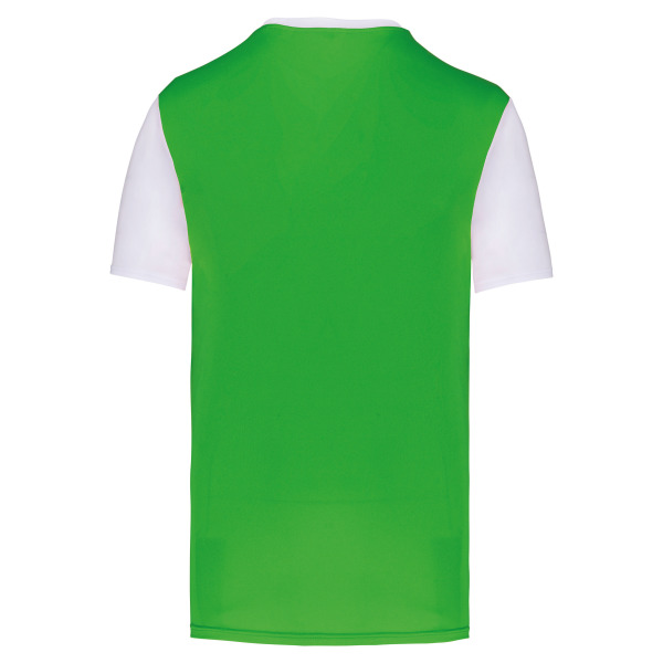 Volwassen tweekleurige jersey met korte mouwen Green / White S