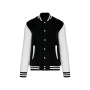 College jacket unisex Black / White XXL