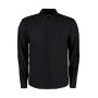 Tailored Fit Mandarin Collar Shirt - Black - S (37 cm)