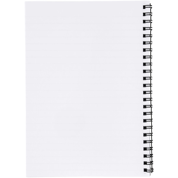 Desk-Mate® A4 notebook synthetic cover - White/Solid black