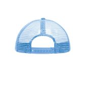 MB071 5 Panel Polyester Mesh Cap for Kids wit/lichtblauw one size