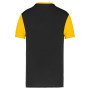 Volwassen tweekleurige jersey met korte mouwen Black / Sporty Yellow 3XL