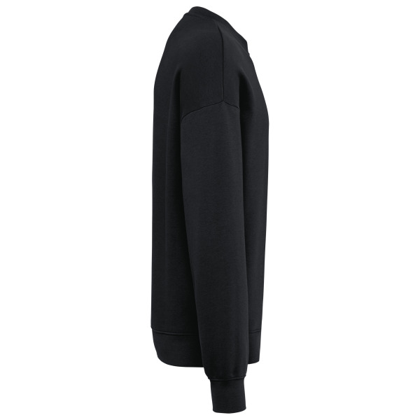 Ecologische oversized uniseks sweater met ronde hals Black XS