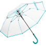 AC regular umbrella FARE®-Pure - transparent-petrol