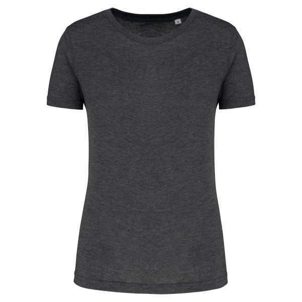 Damessport-T-shirt triblend met ronde hals Dark Grey Heather S