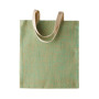 100% natuurlijke Jute tas Natural / Water Green One Size