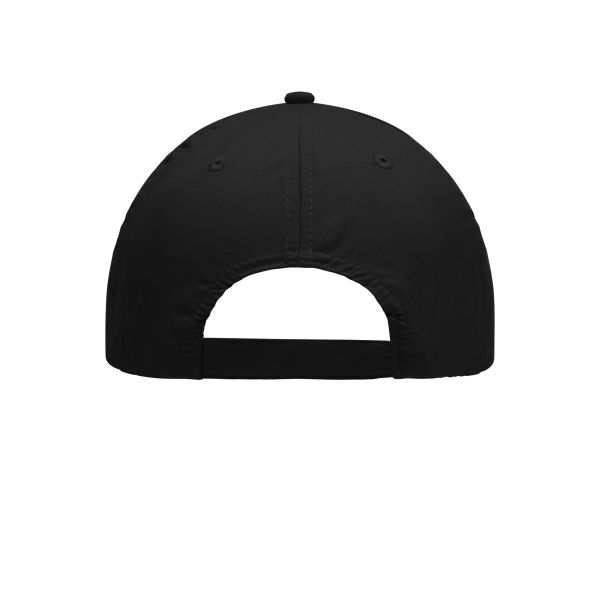 MB6135 6 Panel Polyester Peach Cap - black - one size