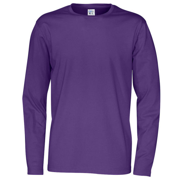T-Shirt Long Sleeve Man Purple XL (GOTS)