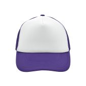 MB070 5 Panel Polyester Mesh Cap wit/lilac one size