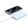 4.000 mAh dunne powerbank, blauw, wit