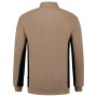 Polosweater Bicolor Borstzak Outlet 302001 Khaki-Black 5XL