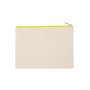 Tasje van canvaskatoen - groot model Natural / Fluorescent Yellow One Size