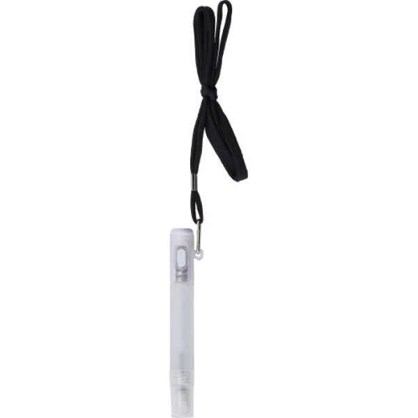 Lanyard with spray bottle and torch