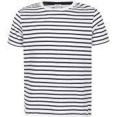 Kids' striped t-shirt White / Oxford Navy 5/6 jaar