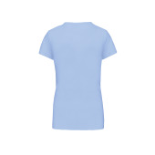 Dames T-shirt V-hals Korte Mouwen Sky Blue S