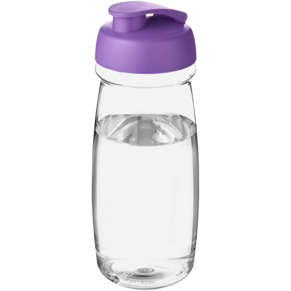 H2O Active® Pulse 600 ml flip lid sport bottle - Transparent/Purple