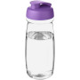 H2O Active® Pulse 600 ml flip lid sport bottle - Transparent/Purple