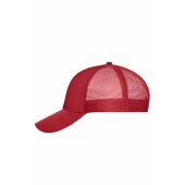 MB6239 6 Panel Mesh Cap - red/red - one size