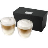 Boda 2 delige koffieset van glas