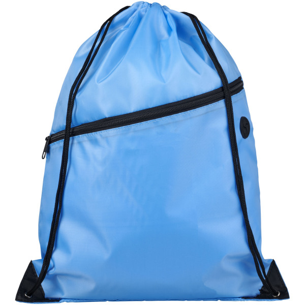 Oriole zippered drawstring backpack 5L - Light blue
