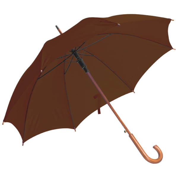 Curl automatische paraplu met houten handvat