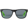 Retro tweekleurige zonnebril - Neon groen/Zwart