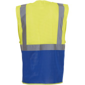 Top Cool -hoge zichtbaarheid vest Hi Vis Yellow / Royal Blue M